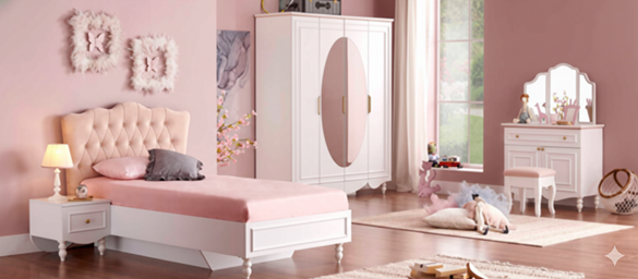 Bunk Bed, Desk, Toy Cabinet